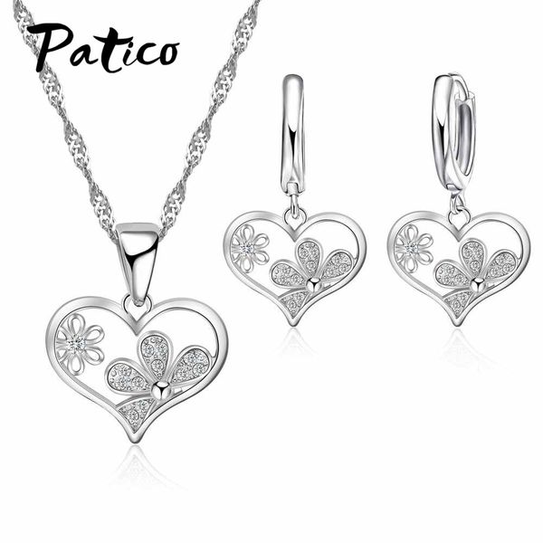 925 sterling silver austrian crystal jewelry sets sweet heart pendant necklace huggie earrings for women wedding party
925 sterling silver austrian crystal jewelry sets sweet heart pendant necklace huggie earrings for women wedding party