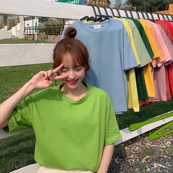 short-sleev t-shirt women 2020 loose solid clothes women's candy-color candy candy ed short-sleeved t-shirt women 2020 loose solid co, White
short-sleev t-shirt women 2020 loose solid clothes women's candy-color candy candy ed short-sleeved t-shirt women 2020 loose solid co, White