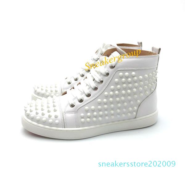 r men women red bottom party genuine leather glittery bottom studded spikes flats shoes fashion luxury casual shoes s09, Black
r men women red bottom party genuine leather glittery bottom studded spikes flats shoes fashion luxury casual shoes s09, Black