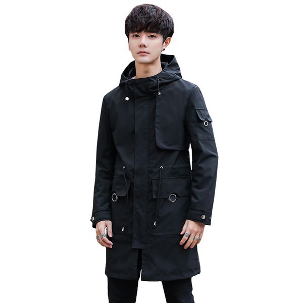 new arrival men autumn hooded trench coat men's casual long jackets classic windbreaker elegant, Tan;black
new arrival men autumn hooded trench coat men's casual long jackets classic windbreaker elegant, Tan;black