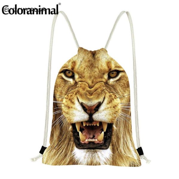 coloranimal drawstring backpack for women/men amimal lion printing gmy sack bagpack fitness large string storage picnic bag
coloranimal drawstring backpack for women/men amimal lion printing gmy sack bagpack fitness large string storage picnic bag