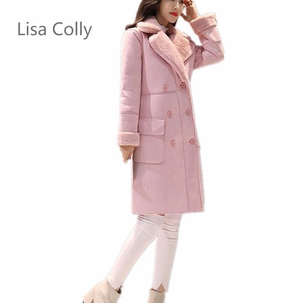 lisa colly fashion 2018 winter women fur coat women's faux fur coat jacket wool overcoat long sleeve pink gray warm outwear, Black
lisa colly fashion 2018 winter women fur coat women's faux fur coat jacket wool overcoat long sleeve pink gray warm outwear, Black