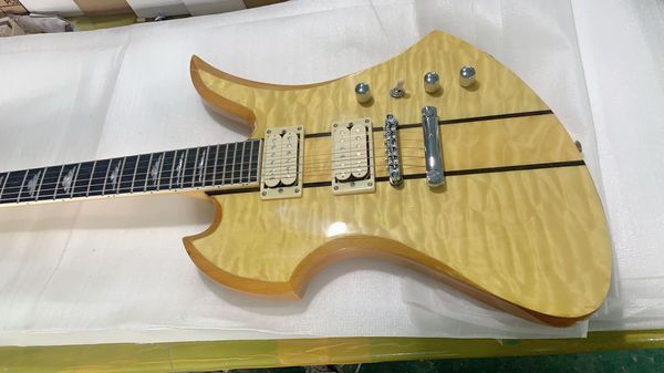 new bc rich guitar neck thru body natural yellow quilted maple active pickups nitrocellulose body finish chinese guitar
new bc rich guitar neck thru body natural yellow quilted maple active pickups nitrocellulose body finish chinese guitar