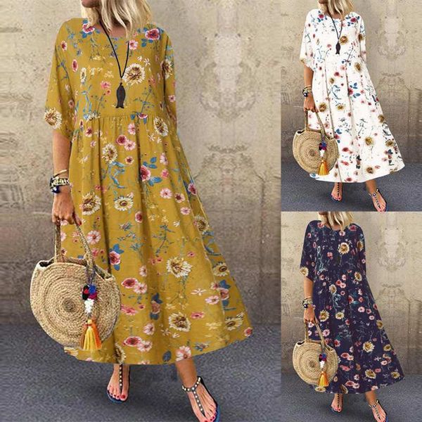 bohemian women dress plus size female printed long maxi vestidos zanzea ladies casual loose holiday party beach summer sundress, Black;gray
bohemian women dress plus size female printed long maxi vestidos zanzea ladies casual loose holiday party beach summer sundress, Black;gray