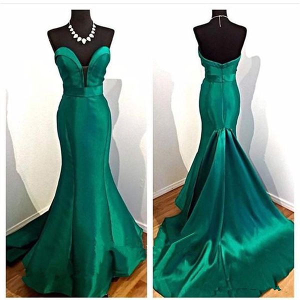 emerald green evening dress elegant mermaid sweetheart satin long backless women wear prom night party gown, Black;red
emerald green evening dress elegant mermaid sweetheart satin long backless women wear prom night party gown, Black;red