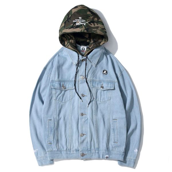 aape fashion designer men jacket locomotive casual comfortable breathable wild denim jacket boutique trend personal custom slim denim jacket, Black;brown
aape fashion designer men jacket locomotive casual comfortable breathable wild denim jacket boutique trend personal custom slim denim jacket, Black;brown