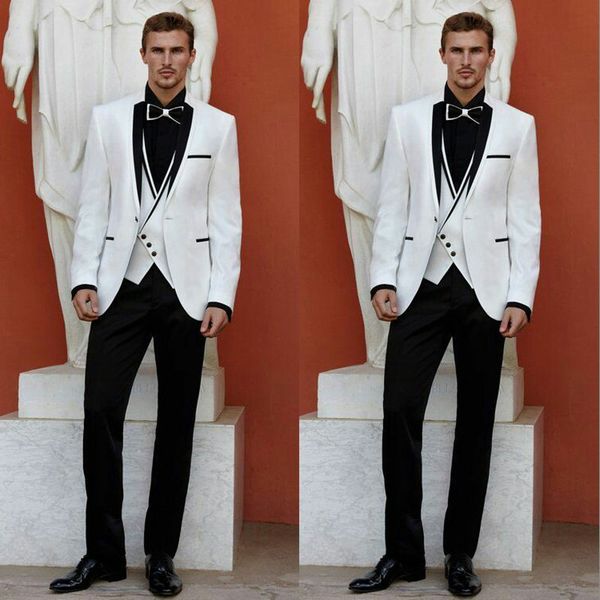 latest coat pants designs men white suits for wedding black shawl lapel groom tuxedo man prom blazer trajes de hombre 3piece terno masculino, Black;gray
latest coat pants designs men white suits for wedding black shawl lapel groom tuxedo man prom blazer trajes de hombre 3piece terno masculino, Black;gray