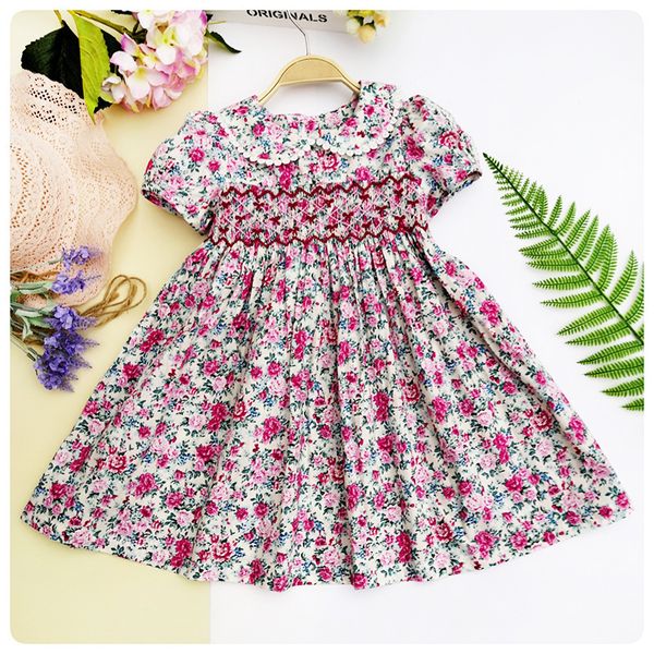 spring summer 2019 girls smocking embroidery dresses floral prints doll dress for kids girl princess smocked party dresses y190516, Red;yellow
spring summer 2019 girls smocking embroidery dresses floral prints doll dress for kids girl princess smocked party dresses y190516, Red;yellow
