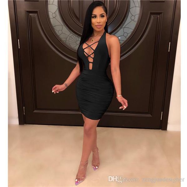 womens summer desses v neck sleeveless backless fashion female clothing solid colornight club style casual aparel, Black;gray
womens summer desses v neck sleeveless backless fashion female clothing solid colornight club style casual aparel, Black;gray