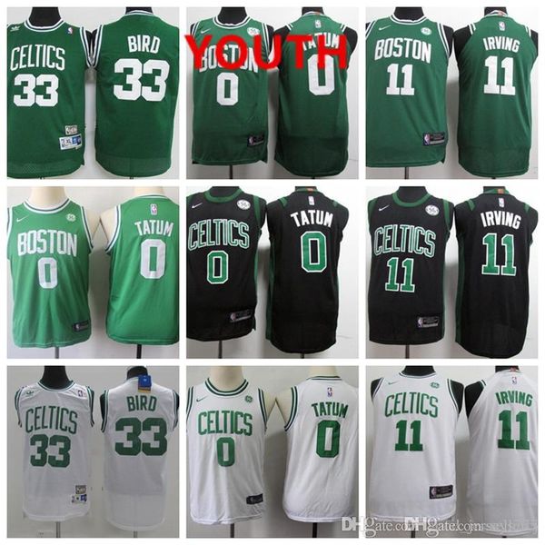 youth boston celtics nba jersey kyrie irving jayson tatum jaylen brown larry bird stitched baketball jersey - black white green
youth boston celtics nba jersey kyrie irving jayson tatum jaylen brown larry bird stitched baketball jersey - black white green