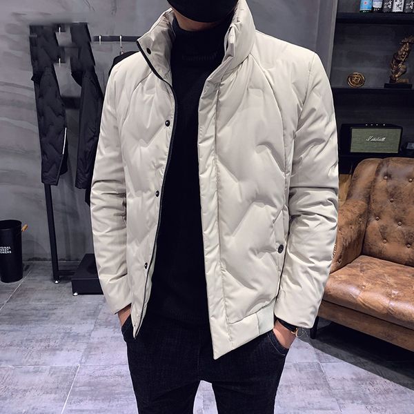 men's winter jackets male short slim stand collar parkas mens duck down solid thick warm puffer jackets and coats, Black
men's winter jackets male short slim stand collar parkas mens duck down solid thick warm puffer jackets and coats, Black