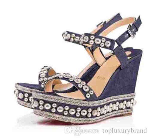 discount red bottom high heels women wedges 120mm rondaclou platform sandals blue denim with silver studs women party wedding pump, Black
discount red bottom high heels women wedges 120mm rondaclou platform sandals blue denim with silver studs women party wedding pump, Black
