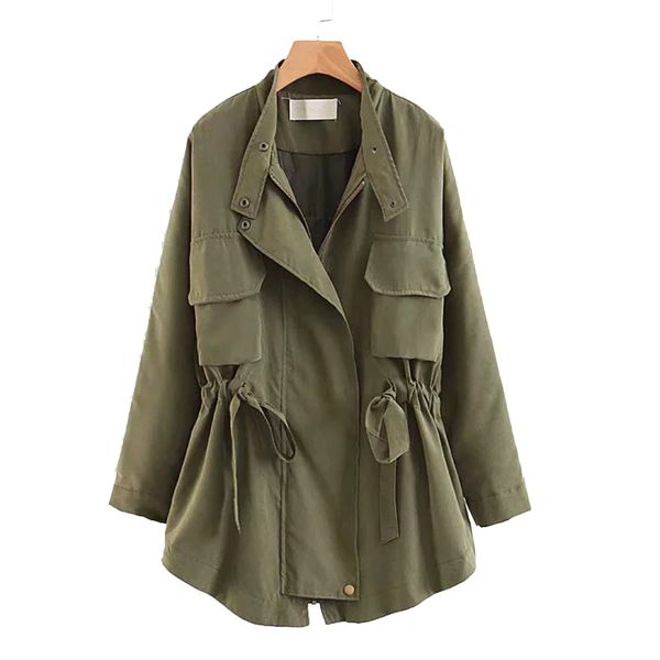 harajuku short korean style jacket women's slim jacket outwear autumn windbreaker women's clothes loosen drawstring coat, Black;brown
harajuku short korean style jacket women's slim jacket outwear autumn windbreaker women's clothes loosen drawstring coat, Black;brown