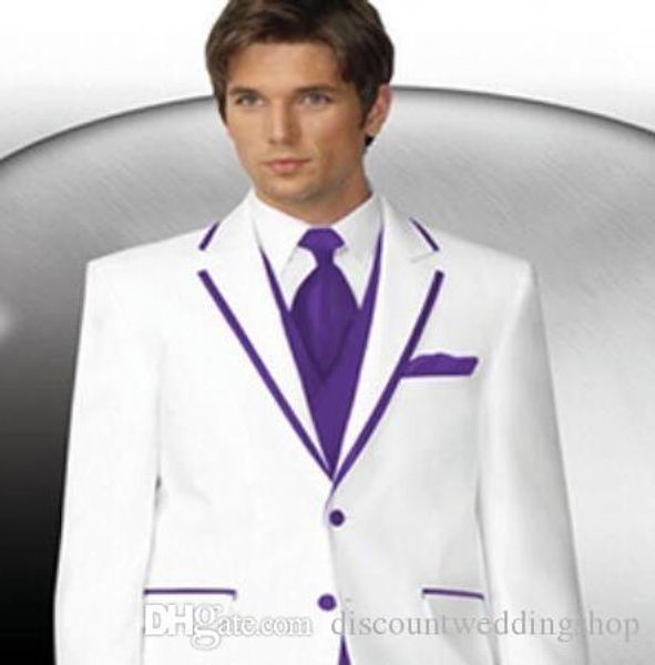 custom made groom tuxedos two button white notch lapel man wedding dress blazer party business suits (jacket+pants+vest+tie) j663, Black;gray
custom made groom tuxedos two button white notch lapel man wedding dress blazer party business suits (jacket+pants+vest+tie) j663, Black;gray