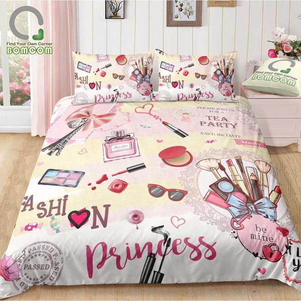 bomcom 3d digital printing duvet cover set makeup cosmetic collections modern lady fashion girl perfume lipstick bedding set 100
bomcom 3d digital printing duvet cover set makeup cosmetic collections modern lady fashion girl perfume lipstick bedding set 100