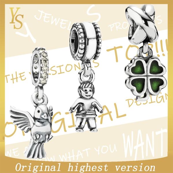 ys charm 100% sterling silver version original retro parrot and green four-leaf clasp ornaments new trend, Bronze;silver
ys charm 100% sterling silver version original retro parrot and green four-leaf clasp ornaments new trend, Bronze;silver