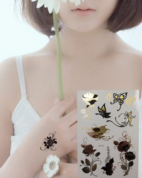 2017 new arrival body art butterfly and roses temporary tattoos, metallic waterproof flash tattoos
2017 new arrival body art butterfly and roses temporary tattoos, metallic waterproof flash tattoos