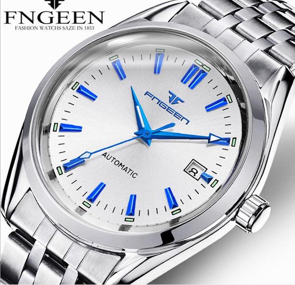 blue rivet mechanical watches for men calendar waterproof stainless steel strap big dial wristwatch relogio masculino, Slivery;brown
blue rivet mechanical watches for men calendar waterproof stainless steel strap big dial wristwatch relogio masculino, Slivery;brown