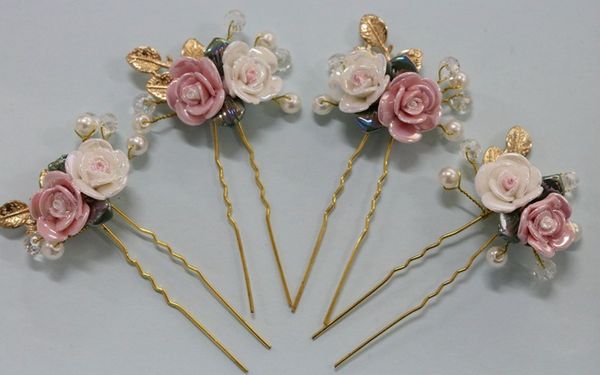 bride headwear wedding handmade hairpin golden ceramic jewelry wholesale, Golden;silver
bride headwear wedding handmade hairpin golden ceramic jewelry wholesale, Golden;silver