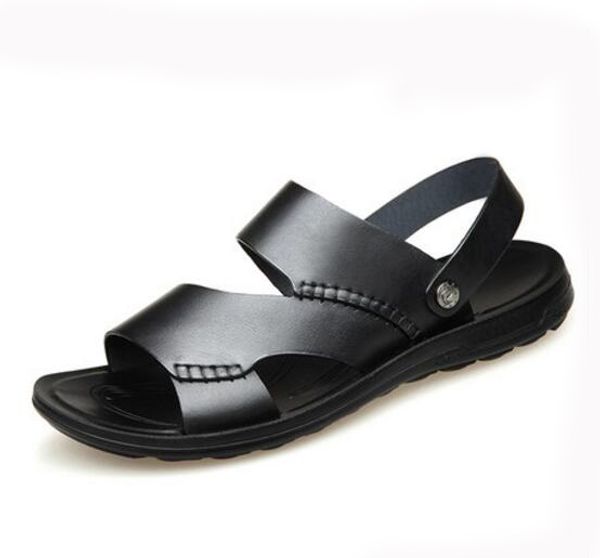 breathe casual shoes men's sandals leather summer 2019 new slippers dual-use non-slip soft bottom wild casual leather sandals men', Black
breathe casual shoes men's sandals leather summer 2019 new slippers dual-use non-slip soft bottom wild casual leather sandals men', Black