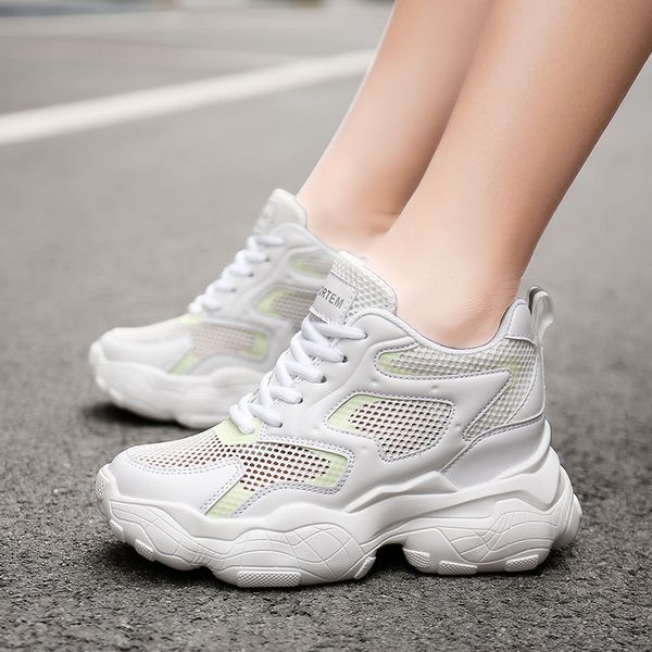 shoe elevator athletic shoes women's 2019 summer new style dad shoes hollow out white breathable thick bottomed women's sh, Black
shoe elevator athletic shoes women's 2019 summer new style dad shoes hollow out white breathable thick bottomed women's sh, Black
