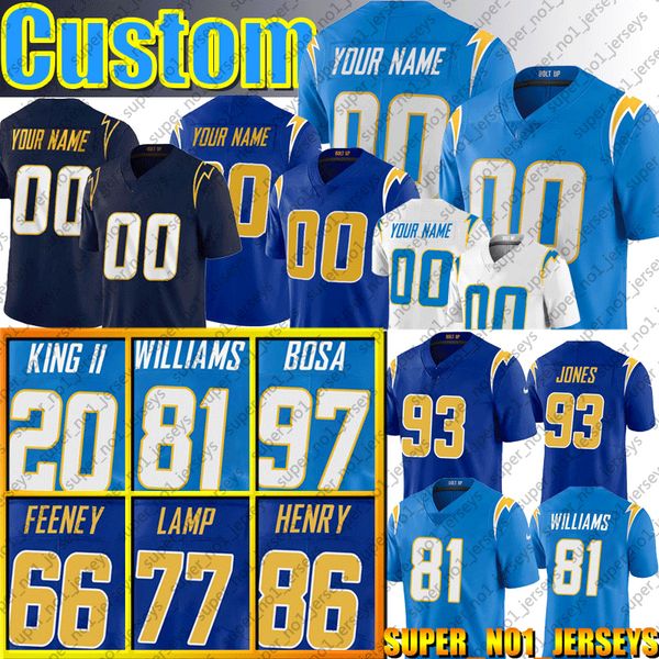 

los 30 austin ekeler angeles 56 kenneth murray charger jersey tyrod taylor justin herbert mike williams andre patton hunter henry jerseys, Blue;black