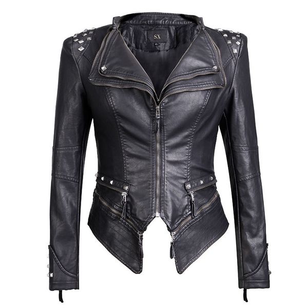 women smooth motorcycle faux leather jackets punk ladies long sleeve autumn winter pu jacket streetwear black coat
women smooth motorcycle faux leather jackets punk ladies long sleeve autumn winter pu jacket streetwear black coat