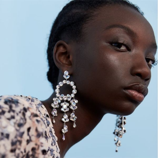 2019 za statement long crystal drop earrings for women wedding geometric big trendy dangle earrings boho jewelry wholesale, Golden
2019 za statement long crystal drop earrings for women wedding geometric big trendy dangle earrings boho jewelry wholesale, Golden