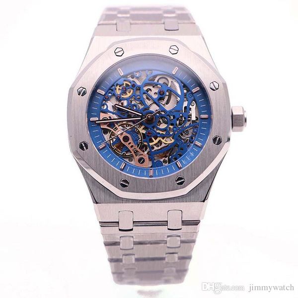 royal oak double balance wheel openworked automatic mens watch 41mm blue dial outdoor watch wristwatches with 316l stainless steel bracelet, Slivery;brown
royal oak double balance wheel openworked automatic mens watch 41mm blue dial outdoor watch wristwatches with 316l stainless steel bracelet, Slivery;brown
