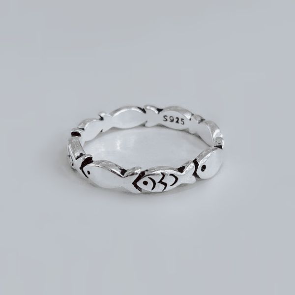 925 sterling silver fashion retro small fish opening ring index finger ring thai silver jewelry for women party gift, Golden;silver
925 sterling silver fashion retro small fish opening ring index finger ring thai silver jewelry for women party gift, Golden;silver
