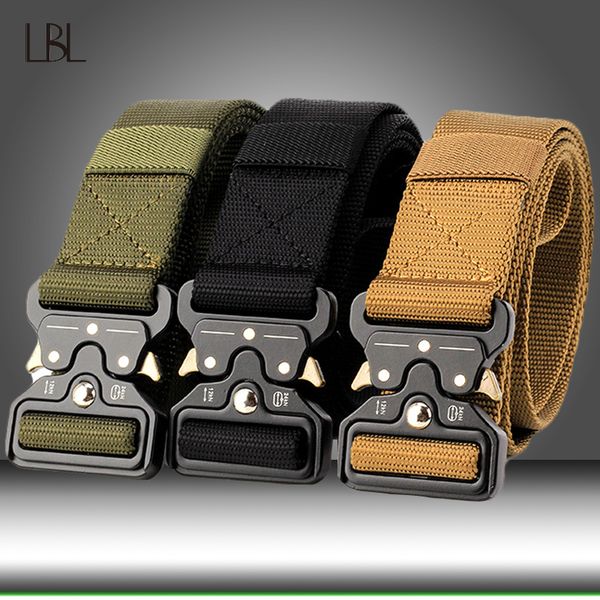men's belt tactical nylon belt outdoor army camouflage waistband with plastic buckle training equipment, Black;brown
men's belt tactical nylon belt outdoor army camouflage waistband with plastic buckle training equipment, Black;brown