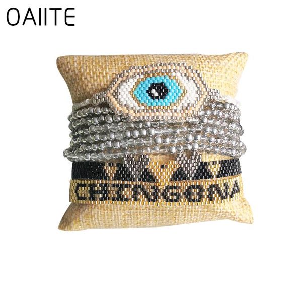 charm bracelets oaiite bracelet for women miyuki pulseras mujer evil eye & letter delicas jewelry gold heart handmade gift set, Golden;silver
charm bracelets oaiite bracelet for women miyuki pulseras mujer evil eye & letter delicas jewelry gold heart handmade gift set, Golden;silver