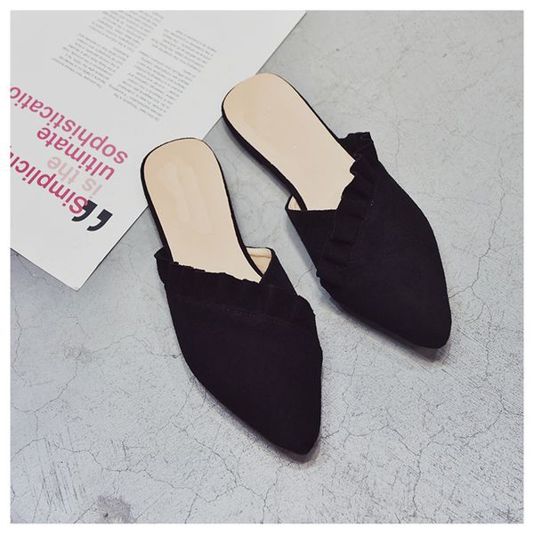 slippers flat women women shoes slip on flat mules fashion ruffles ladies shoes fabric platform loafer flip flop 35-39, Black
slippers flat women women shoes slip on flat mules fashion ruffles ladies shoes fabric platform loafer flip flop 35-39, Black