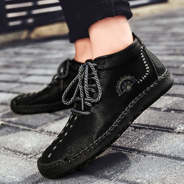 fashion mens shoes british style outdoor leather lace up casual footwear plus size 39-48 mens loafers breathable summer solid, Black
fashion mens shoes british style outdoor leather lace up casual footwear plus size 39-48 mens loafers breathable summer solid, Black