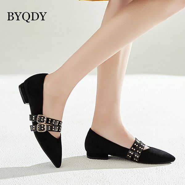 byqdy black low heels suede pointed toe female pumps two buckles metal buttons woman pumps slip on office ladies worker shoes
byqdy black low heels suede pointed toe female pumps two buckles metal buttons woman pumps slip on office ladies worker shoes