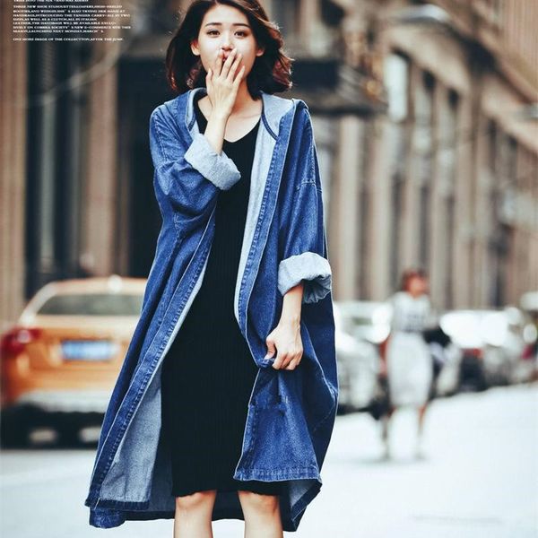 cowboy trench coat women hooded fashion 2019 autumn long korean casual street loose oversize duster raincoat outwear, Tan;black
cowboy trench coat women hooded fashion 2019 autumn long korean casual street loose oversize duster raincoat outwear, Tan;black
