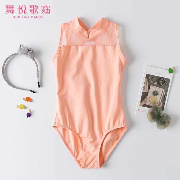 2020new chinese stand collar elastic mesh girls' ballet underwear dance leotards sleveeless for children, Black;red
2020new chinese stand collar elastic mesh girls' ballet underwear dance leotards sleveeless for children, Black;red