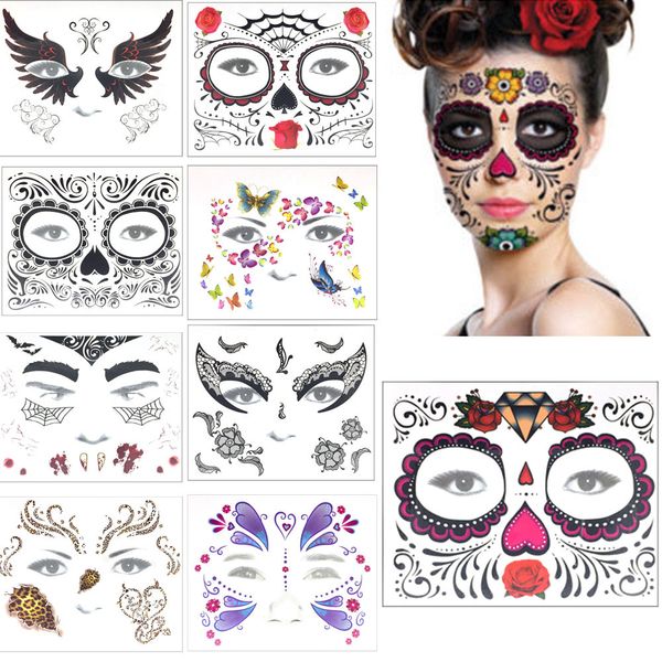 halloween temporary face art waterproof mask sugar skull tattoo beauty sticker new arrival dropshipping
halloween temporary face art waterproof mask sugar skull tattoo beauty sticker new arrival dropshipping