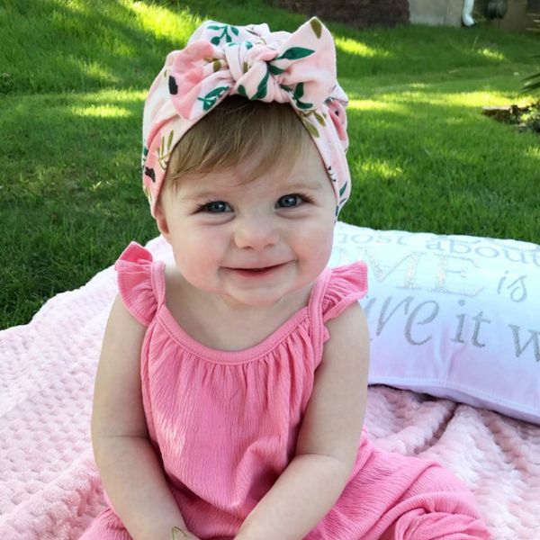 caps & hats cotton baby girls boys beanies infant born babe flower printing bow knot lovely turban accessories, Yellow 
caps & hats cotton baby girls boys beanies infant born babe flower printing bow knot lovely turban accessories, Yellow