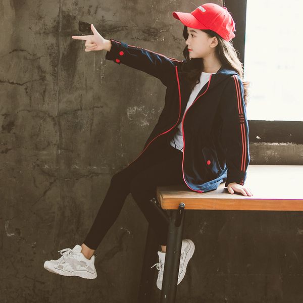 Girls Casual Trench Coat Autumn Trench Baby Girls Jacket New Fashion Sport Hooded Striped Windbreaker Outerwear 2-17Yrs, Blue
Girls Casual Trench Coat Autumn Trench Baby Girls Jacket New Fashion Sport Hooded Striped Windbreaker Outerwear 2-17Yrs, Blue