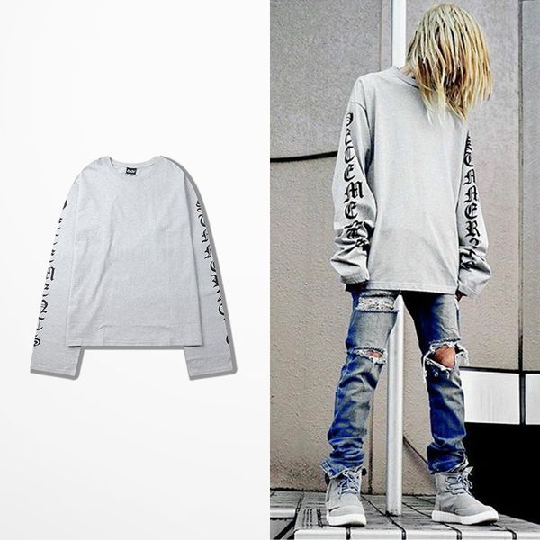 korea style gothic letter print t-shirt retro hip hop high street dark long sleeve t shirt loose shoulder tee, White;black
korea style gothic letter print t-shirt retro hip hop high street dark long sleeve t shirt loose shoulder tee, White;black