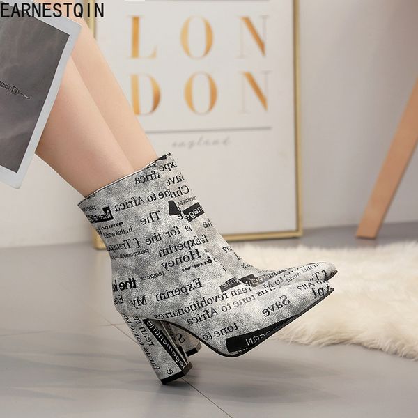 winter europe new pu letter thick heels zipper women boots high heel women's shoes, Black
winter europe new pu letter thick heels zipper women boots high heel women's shoes, Black
