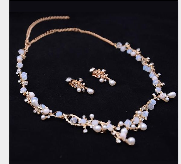 handmade pearl necklace bride wedding jewelry wedding headdress, Slivery;golden
handmade pearl necklace bride wedding jewelry wedding headdress, Slivery;golden
