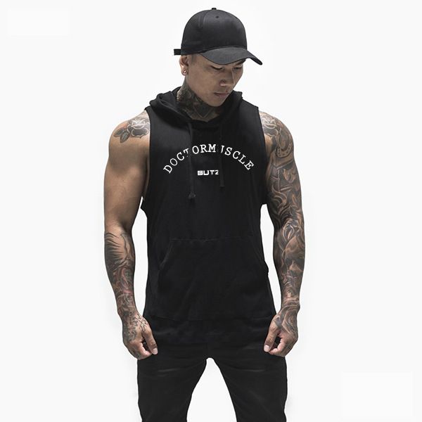 brand gym tank men sport running vest compression tights mens sleeveless shirt hooded undershirt training vest with, Black;blue
brand gym tank men sport running vest compression tights mens sleeveless shirt hooded undershirt training vest with, Black;blue