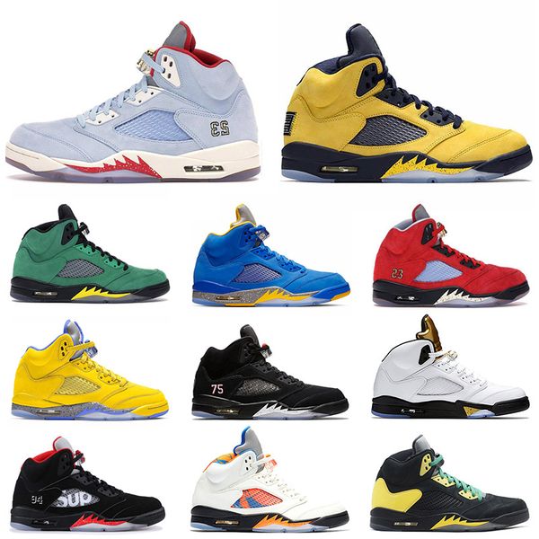 ale 5 5s mens basketball shoes ice blue paris michigan fab psg sup white black blue suede laney fashion designer men sneakers trainers, White;red
ale 5 5s mens basketball shoes ice blue paris michigan fab psg sup white black blue suede laney fashion designer men sneakers trainers, White;red