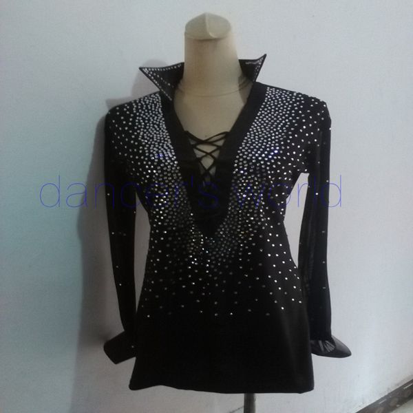 new style men latin dance costumes senior spandex stones long sleeves latin dance shirt for men shirts s-4xl m006, Black;red
new style men latin dance costumes senior spandex stones long sleeves latin dance shirt for men shirts s-4xl m006, Black;red