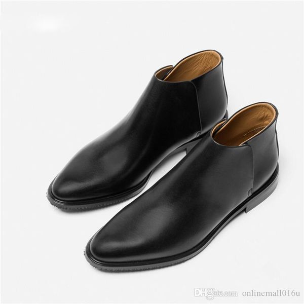 us 4-9 trendy navy genuine leather womens casual flat heels pointed toe ankle boots winter shoes, Black
us 4-9 trendy navy genuine leather womens casual flat heels pointed toe ankle boots winter shoes, Black