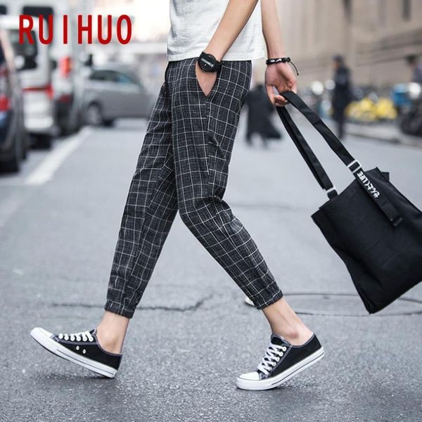 ruihuo 2020 new plaid harem pants men trousers joggers casual pants men sweatpants hip hop streetwear male plus size m-5xl, Black
ruihuo 2020 new plaid harem pants men trousers joggers casual pants men sweatpants hip hop streetwear male plus size m-5xl, Black