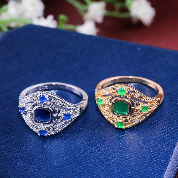 vintage female silver gold color engagement ring antique blue green zircon stone ring luxury promise wedding rings for women, Slivery;golden
vintage female silver gold color engagement ring antique blue green zircon stone ring luxury promise wedding rings for women, Slivery;golden