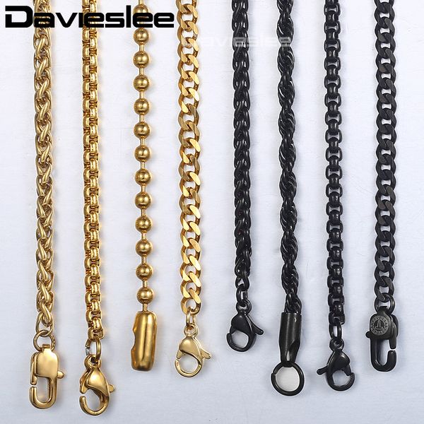 chain necklaces for men stainless steel black gold rolo wheat box snake mens necklace chains classic gift 1-5mm 18-26inch lknn3, Silver
chain necklaces for men stainless steel black gold rolo wheat box snake mens necklace chains classic gift 1-5mm 18-26inch lknn3, Silver